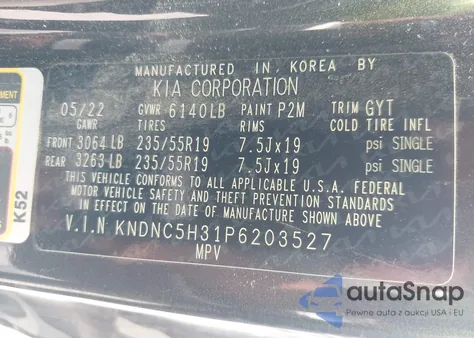 2023 Kia Carnival Mpv Ex из США, поврежденный, VIN KNDNC5H31P6203527